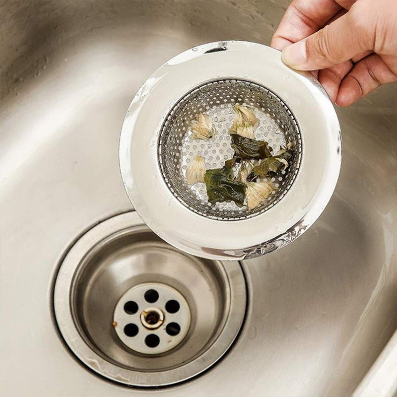 CORNERJOY 4.5 Inch Diameter Rim Heavy Duty Stainless Steel Kitchen Sink Basket Strainer, Large (Pack of 2) - Image 5